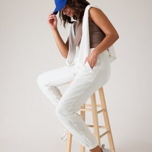 Retreat Linen High Rise Jogger - athlete - XS - white